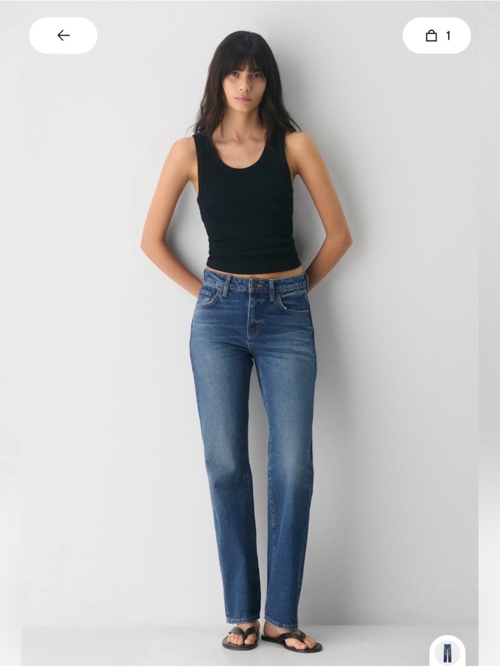 Aritzia Denim Forum Sharon Mid Straight Jeans Size 28 Vintage Medium Blue